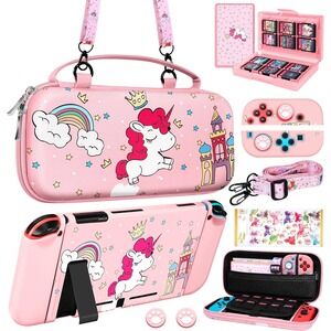 Nintendo Switch Unicorn Carrying Case Accessories‎